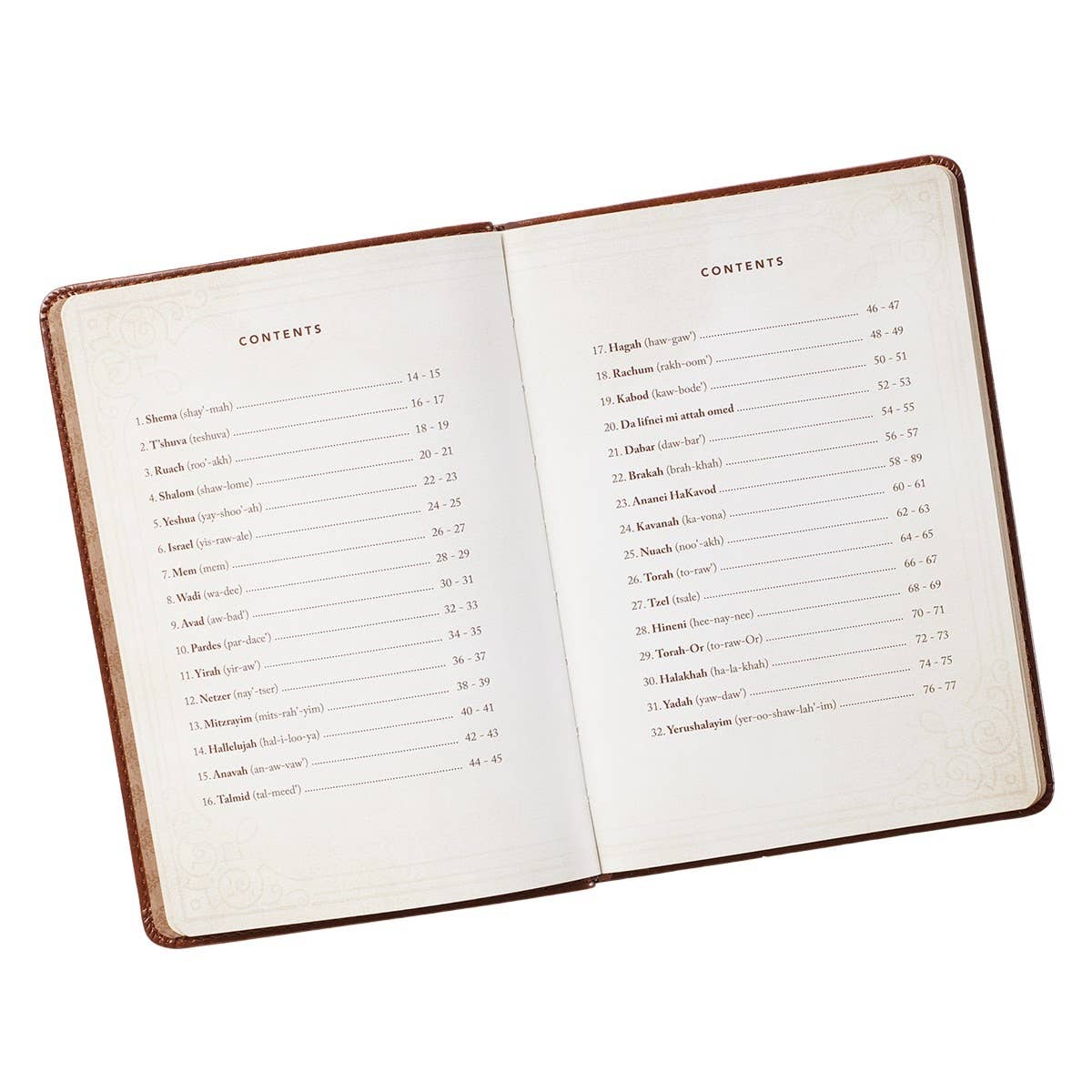 Gift Book 52 Hebrew Words Faux Leather