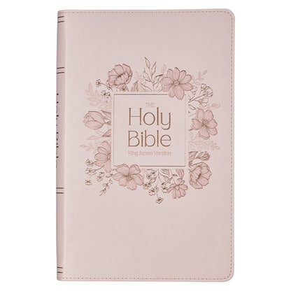 KJV Bible Giant Print Standard-size Faux Leather, Pink 2025