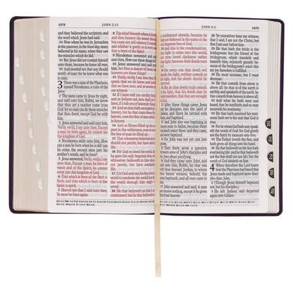 Purple Faux Leather Giant Print King James Version Bible wit