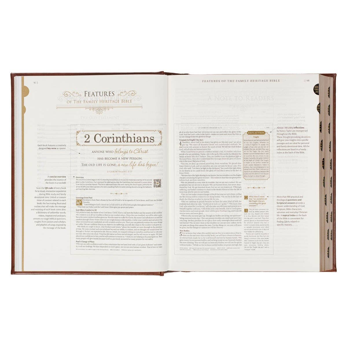 NLT, The Family Heritage Bible Hardcover, Brown
