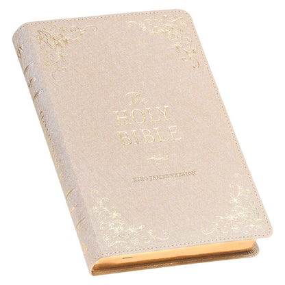 KJV Bible Deluxe Gift Faux Leather, Pearlescent Taupe