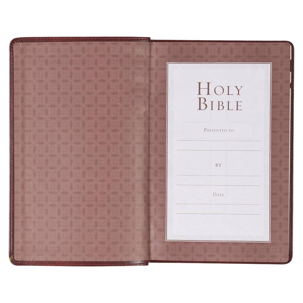 KJV Bible Deluxe Gift Faux Leather, Saddle Tab