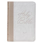 KJV Bible Mini Pocket Faux Leather, White