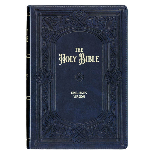 KJV Bible Giant Print Full-size Faux Leather, Midnight Blue