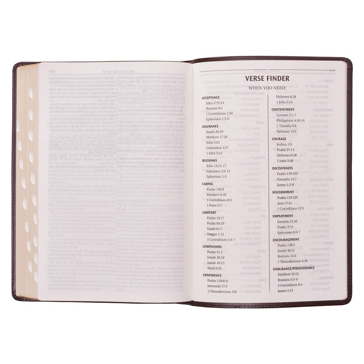 KJV Bible Thinline LP Faux Leather, Dark Brown