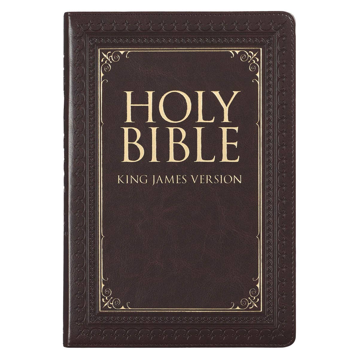 KJV Bible Thinline LP Faux Leather, Dark Brown