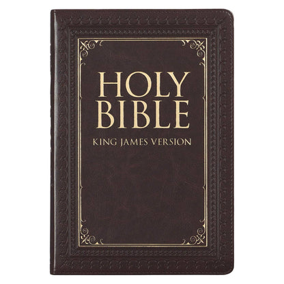KJV Bible Thinline LP Faux Leather, Dark Brown