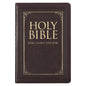 KJV Bible Thinline LP Faux Leather, Dark Brown
