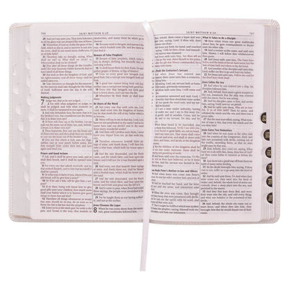 KJV Bible Deluxe Gift Faux Leather, White