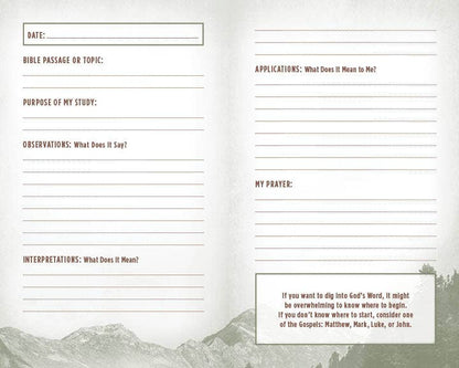 My Bible Study Tracker [Leather Forest]