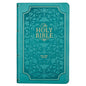 KJV Bible Giant Print Standard-size Faux Leather Teal Floral