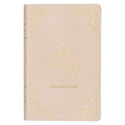 KJV Bible Deluxe Gift Faux Leather, Pearlescent Taupe