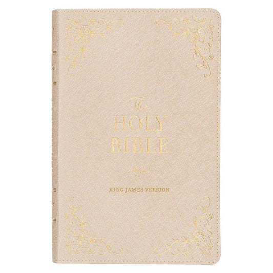 KJV Bible Deluxe Gift Faux Leather, Pearlescent Taupe