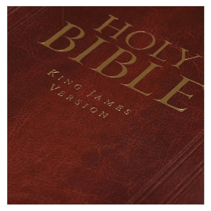 KJV Bible Deluxe Gift Faux Leather, Saddle Tab
