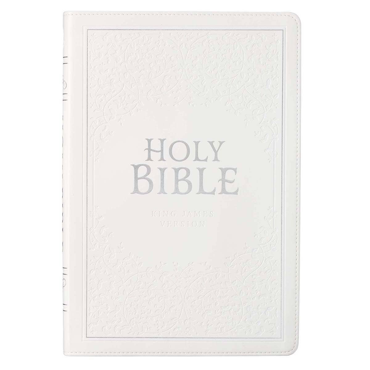 KJV Bible Thinline LP Faux Leather, White