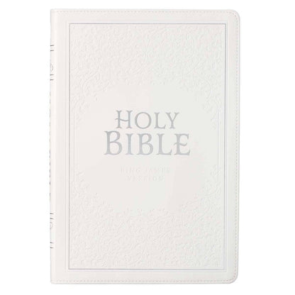 KJV Bible Thinline LP Faux Leather, White