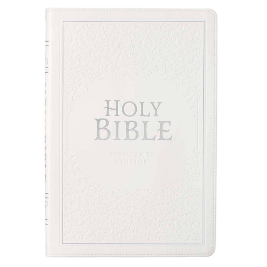 KJV Bible Thinline LP Faux Leather, White