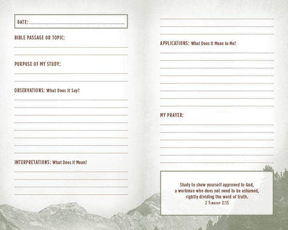 My Bible Study Tracker [Leather Forest]