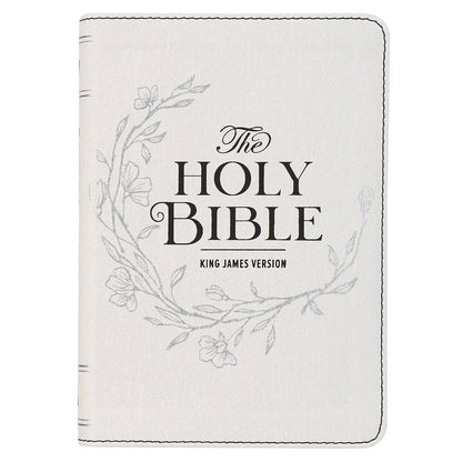 KJV Bible Compact LP Faux Leather, White