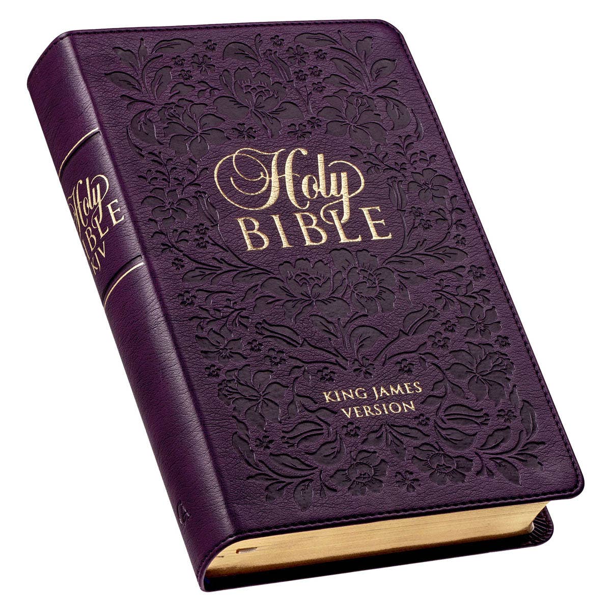 Purple Faux Leather Giant Print King James Version Bible wit