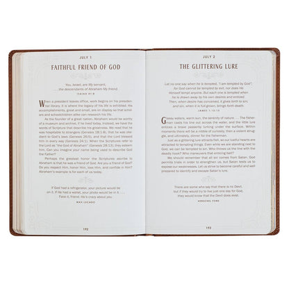 Devotional Walking with God Large Print Faux Leather