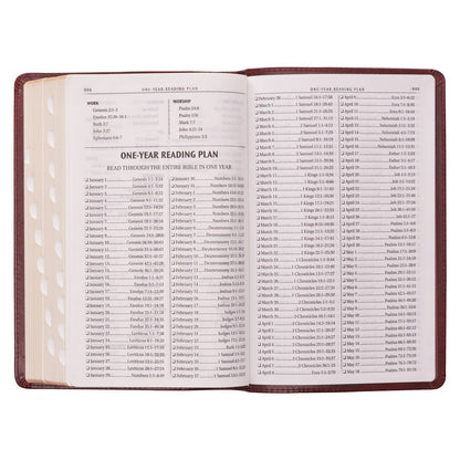 KJV Bible Deluxe Gift Faux Leather, Saddle Tab