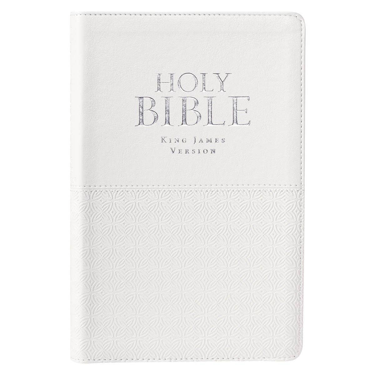 KJV Bible Deluxe Gift Faux Leather, White