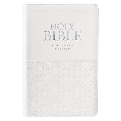 KJV Bible Deluxe Gift Faux Leather, White
