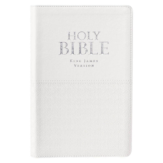 KJV Bible Deluxe Gift Faux Leather, White