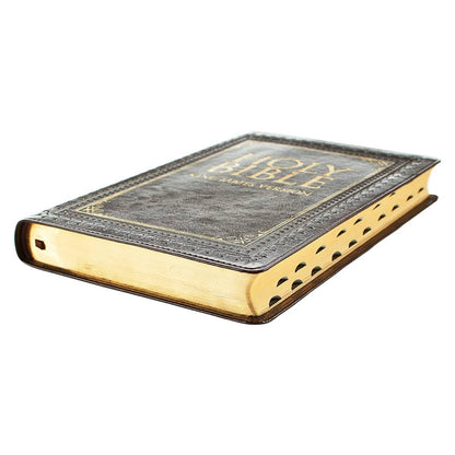 KJV Bible Thinline LP Faux Leather, Dark Brown