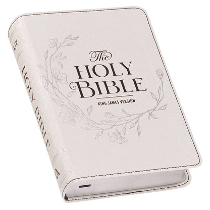 KJV Bible Compact LP Faux Leather, White